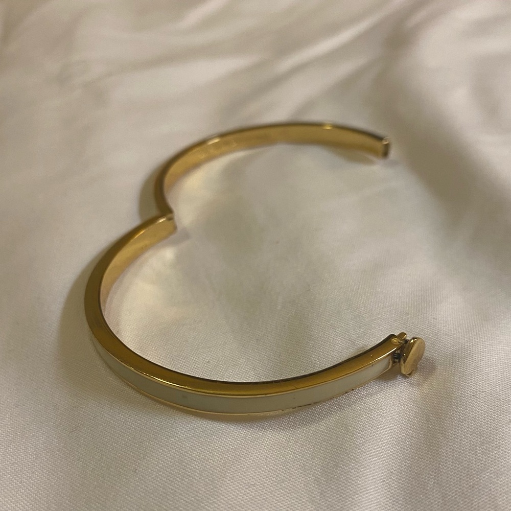 Kate Spade New York Gold and White Clasp Bracelet - Picture 3 of 4